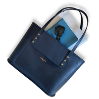 The Britt Zippered Tote- Bridle Leather