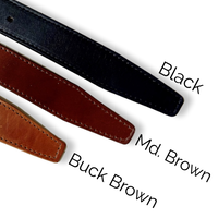 Leather Dress Belt- Square Buckle