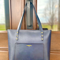 The Britt Zippered Tote- Bridle Leather