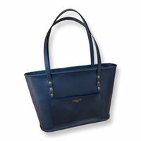 The Britt Zippered Tote- Bridle Leather