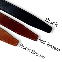 Leather Dress Belt- Square Buckle