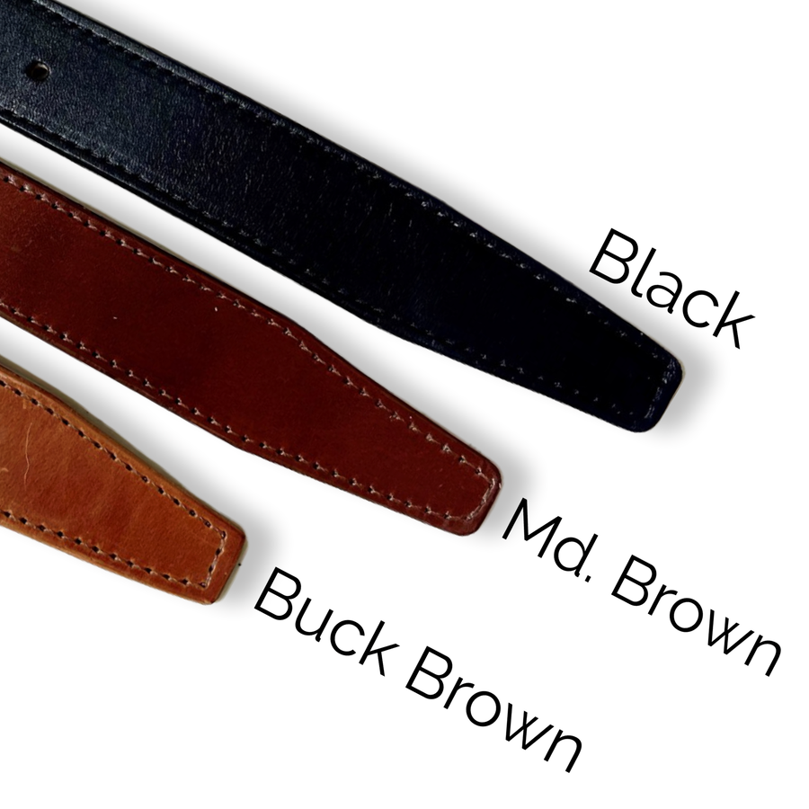Leather Dress Belt- Square Buckle