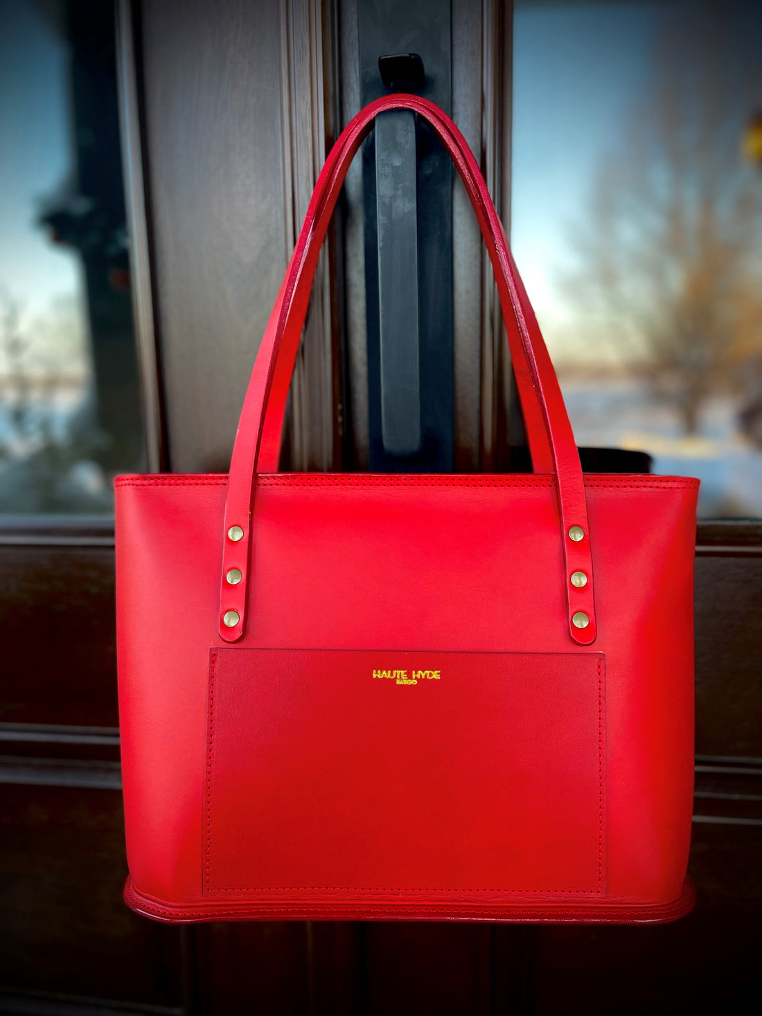 The Britt Zippered Tote- Bridle Leather