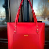 The Britt Zippered Tote- Bridle Leather