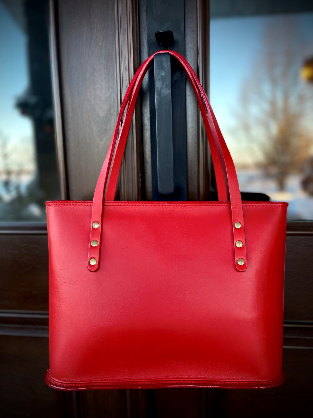 The Britt Zippered Tote- Bridle Leather