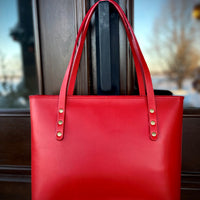 The Britt Zippered Tote- Bridle Leather